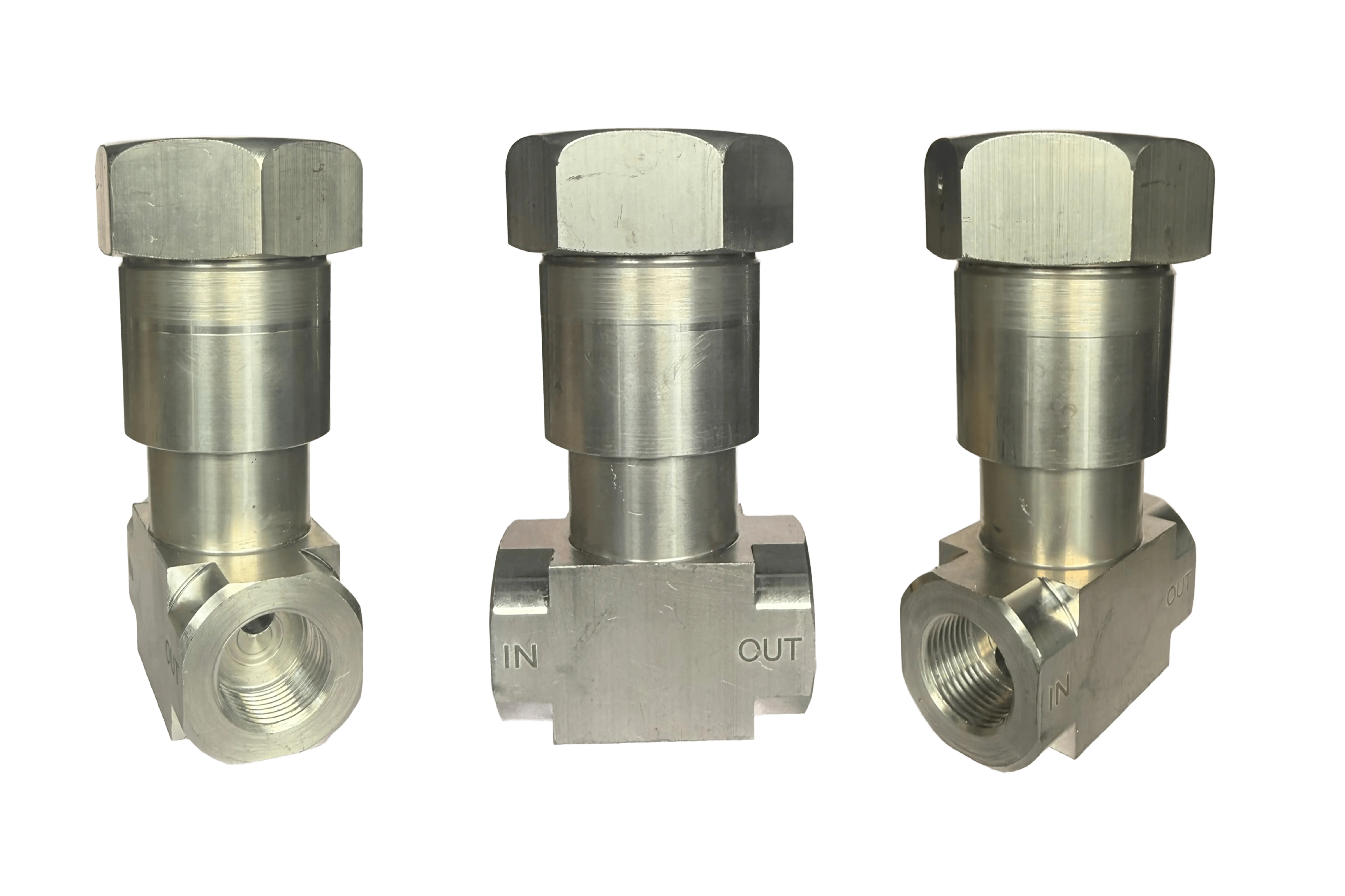 Air Compressor Unloader Valve in solid aluminium with 3/4 BSP connection